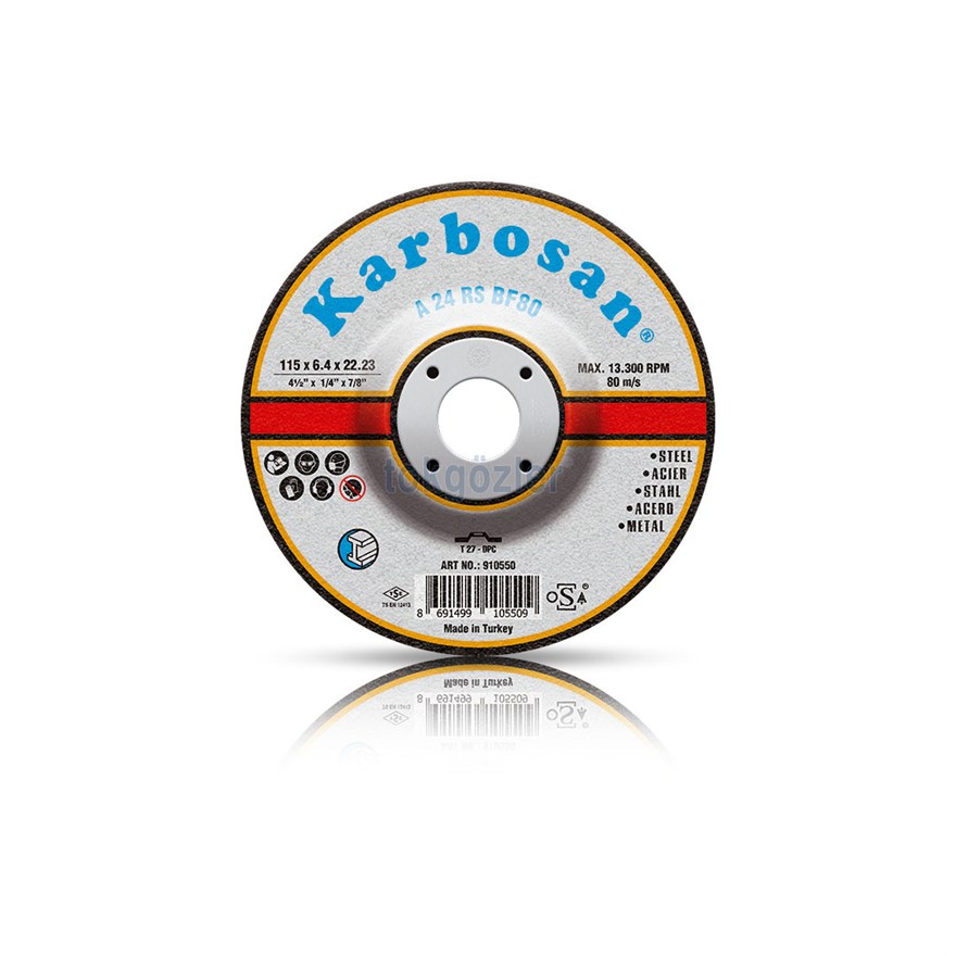 KARBOSAN 115X6 NK TAŞLAMA TAŞI