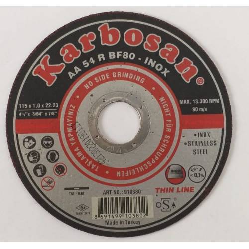 KARBOSAN 115X1 İNOX KESİCİ TAŞ
