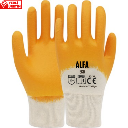 ALFA SARI NİTRİL ELDİVEN NO:9