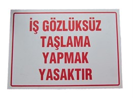 İŞ GÖZLÜKSÜZ TAŞLAMA YAPMAK YASAKTIR