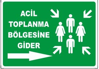 ACİL TOPLANMA BÖLGESİNE GİDER