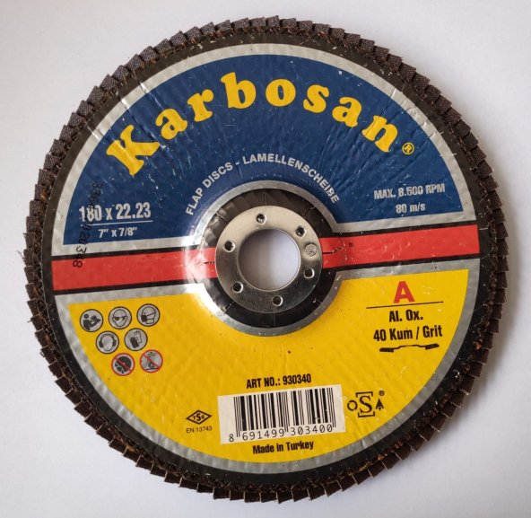 KARBOSAN 180X22 NK 40 KUM FLAP ZIMPARA